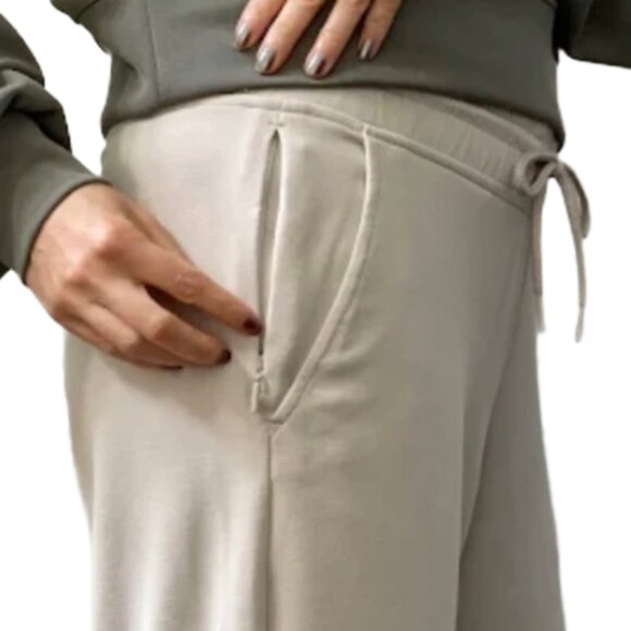 Athleta Seasoft Mid Rise Straight Crop Pant Abalone Beige SOFT Capri XS - Picture 3 of 10